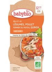 Babybio Menu zelenina s kuracím mäsom a quinoa 2x 200 g