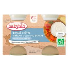 Babybio Brassé z kozieho mlieka marhuľa banán 2x 130 g