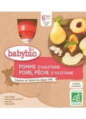 Babybio Kapsička jablko, hruška, broskyňa 4x 90 g