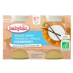 Babybio Brassé z ovčieho mlieka mirabelky vanilka 2x 130 g