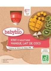 Babybio Pyré kiwi, mango, kokosové mlieko 4x 90 g