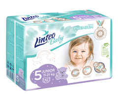 LINTEO BABY Premium Plienky jednorazové 5 JUNIOR (11-21 kg) 42 ks