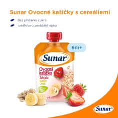 Sunar Kapsička Ovocná kašička jahoda, banán, ovsené vločky 120 g