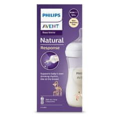 Philips Avent Fľaša Natural Response 260 ml, 1m+ žirafa