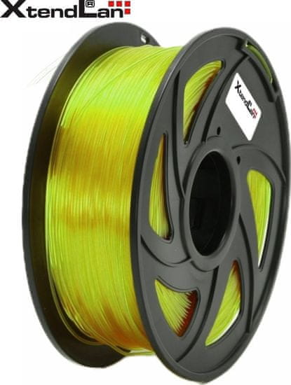 XtendLan XtendLAN PETG filament 1,75mm průhledný žlutý 1kg