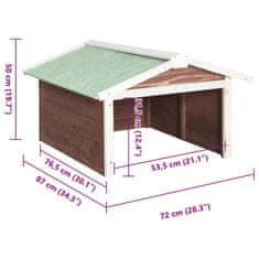 Vidaxl Garáž na robotickú kosačku 72x87x50 cm mokka-biela jedľa