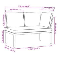 Petromila vidaXL Záhradná lavica s vankúšmi čierna hliník