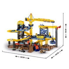 iMex Toys interaktívna garáž so žeriavom 2v1 Construction set 663-802