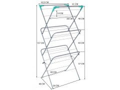 Wellhox Voľne stojaca sušička bielizne Aral sivozelená