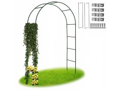 Wellhox Kovová oblúková pergola čierna 240 cm