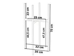 Wellhox Torre 70 cm čierna pôda stojaci kvetinový záhon