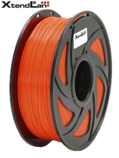 XtendLan PLA filament 1,75mm žiarivo oranžový 1kg