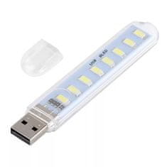 HADEX USB lampička 8x LED, bílá