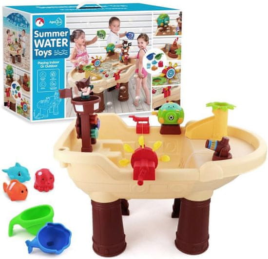 iMex Toys Stojící dětské pískoviště Pirátská loď + mýdlové bubliny