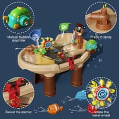 iMex Toys Stojící dětské pískoviště Pirátská loď + mýdlové bubliny