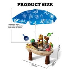 iMex Toys Stojace detské pieskovisko Chicken Bubble Slide so slnečníkom
