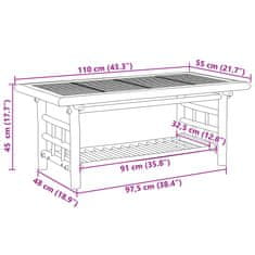 Vidaxl Konferenčný stolík 110x55x45 cm bambus