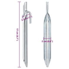 Vidaxl Stanové kolíky 24 ks v tvare U 17 cm Ø20 mm pozinkovaná oceľ