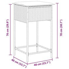 Petromila vidaXL Záhradné barové stoličky s vankúšmi 2 ks hnedé polyratan