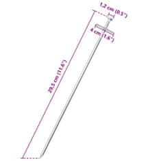 Vidaxl Stanové kolíky 24 ks 29,5 cm Ø6 mm pozinkovaná oceľ