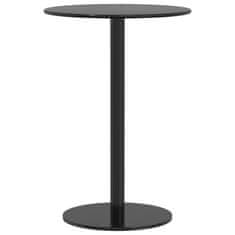 Petromila vidaXL Záhradný stôl okrúhly čierny Ø50x72 cm oceľ