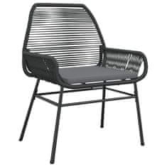 Petromila vidaXL Záhradné stoličky 2 ks s vankúšmi čierne polyratan