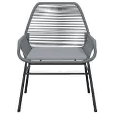 Petromila vidaXL Záhradné stoličky 2 ks s podložkami sivé polyratanové