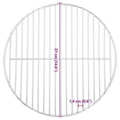 Vidaxl Grilovací rošt okrúhly Ø37 cm 304 nerezová oceľ