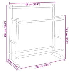 Vidaxl Vešiak na oblečenie 100x30x100 cm bambus