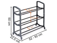Wellhox Nastaviteľný stojan na topánky Viola 3 úrovne