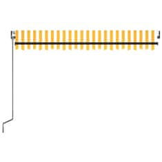 Vidaxl Automaticky zaťahovacia markíza 450x300 cm žltá a biela