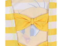 Looney Tunes Zvláštne Melódie Tweety Dievčenské plavky, žlté plavky s pruhmi 6-8 lat 116-128 cm