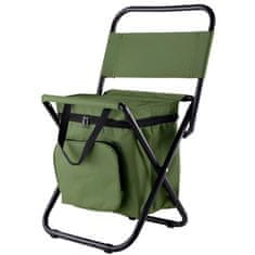Verk  01681 Kempingová skladacia stolička s termo brašňou zelená
