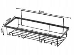 Verk  27215 Nástenná polička do kúpeľne čierna