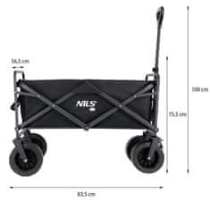 NILLS CAMP kempingový vozík NC1607 čierny