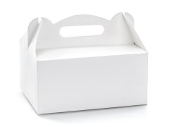 PartyDeco Krabičky na svadobnú tortu biele 19x14x9cm 10ks