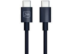 3MK 3mk Hyper Cable Black Kábel USB-C to C 100W 5A 1,2m 