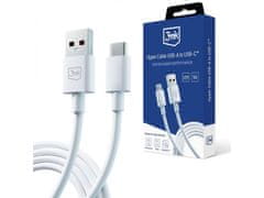 3MK 3mk Hyper Cable White Kábel USB-A na USB-C 60W 3A 1,2m 