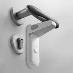 HOME & MARKER® Bezpečnostný univerzálny systém otvárania dverí pod kľučku (biela farba) | DURISTOP