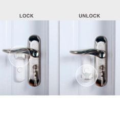 HOME & MARKER® Bezpečnostný univerzálny systém otvárania dverí pod kľučku (biela farba) | DURISTOP