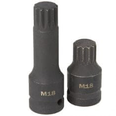 MAR-POL Hlavica rázové zástrčné 1/2" XZN(spline) M14, M16, M18, súprava 6ks M66417