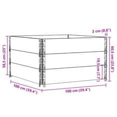 Vidaxl Paletové ohrádky 3 ks 100x100 cm borovicový masív