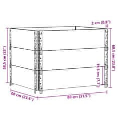 Vidaxl Paletové ohrádky 3 ks 80x60 cm borovicový masív