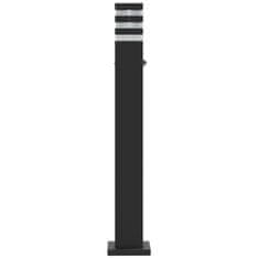 Petromila vidaXL Vonkajšia stojaca lampa so senzorom čierna 80 cm hliník