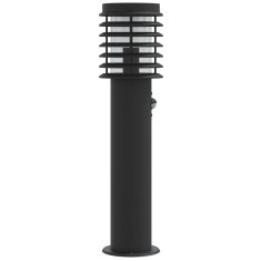 Petromila vidaXL Vonkajšie stojace lampy senzor 3 ks čierne 60 cm nehrdzav. oceľ