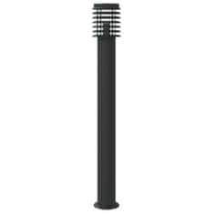Petromila vidaXL Vonkajšia stojaca lampa senzor čierna 110 cm nehrdzavejúca oceľ