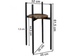 Wellhox Torre Rustic 60 cm podkrovný stojaci záhon čierny