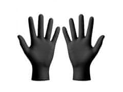ZARYS MERCATOR Gogrip Čierne nitrilové rukavice, nepudrované rukavice, diamantová textúra, 50 ks XXL