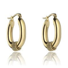 Marc Malone Elegantné pozlátené náušnice Riley Gold Earrings MCE23008G