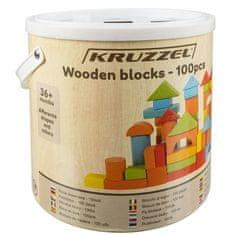 Kruzzel Drevené bloky - 100 ks. Kruzzel 22666 